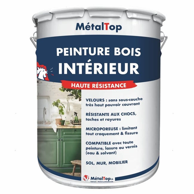Peinture Bois Interieur - Vert pin - RAL 6028 - 5 L - Métaltop | Leroy ...