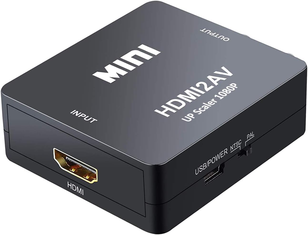 Adapter HDMI do RCA, konwerter HDMI do RCA, kompozytowy sygnał AV CVBS, obsługa audio wideo PAL/NTSC dla konsoli Xbox 360/One, PlayStation 3/4/5, DVD,