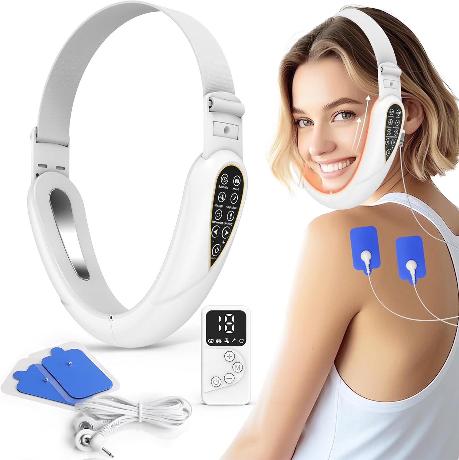 Appareil de massage électrique pour le visage en V, réducteur de double — free download