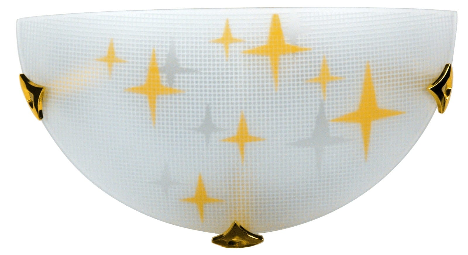 Kinkiet półplafon Stars złoto-biały 1xE27x20W wym: 15 x 30 x 9 cm szkło IP20 Candellux