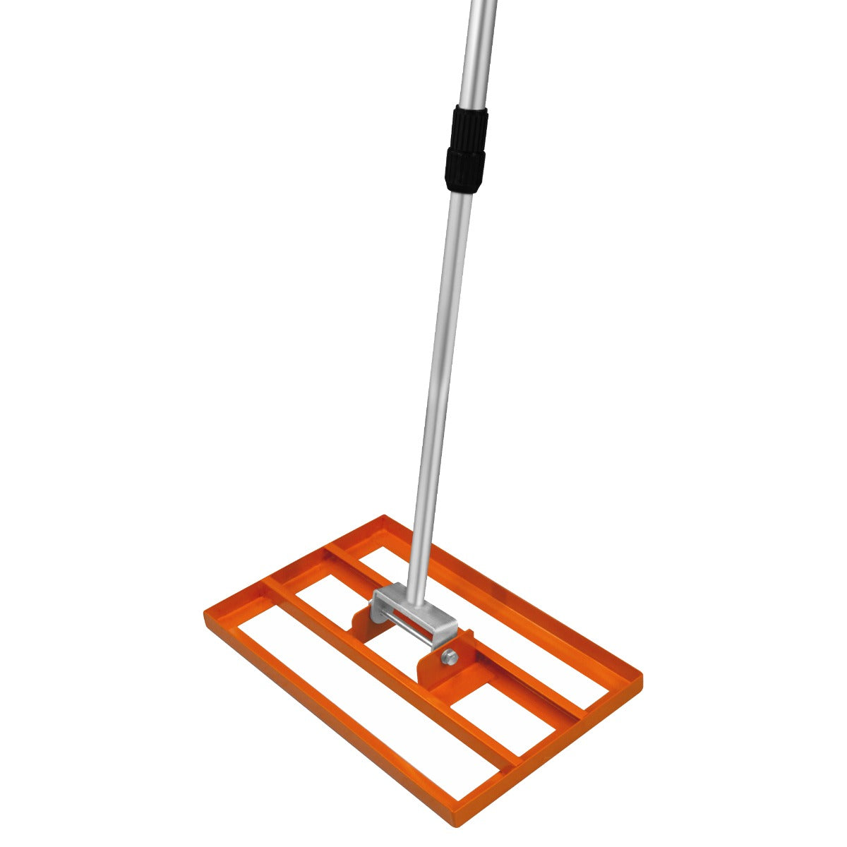 Râteau de Nivellement de Pelouse en Acier Galvanisé Orange 50 cm Largeur Manche Extensible Jusqu'à 190cm - Parfait pour - 8