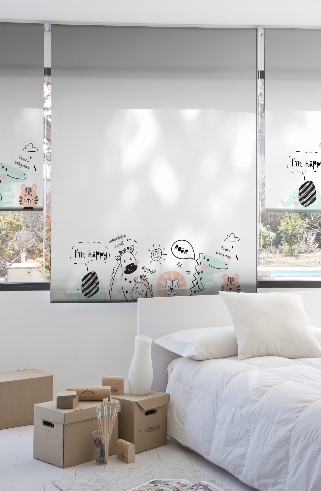 Estor Enrollable Translúcido Madrid Blanco INSPIRE De 200x250cm | Leroy