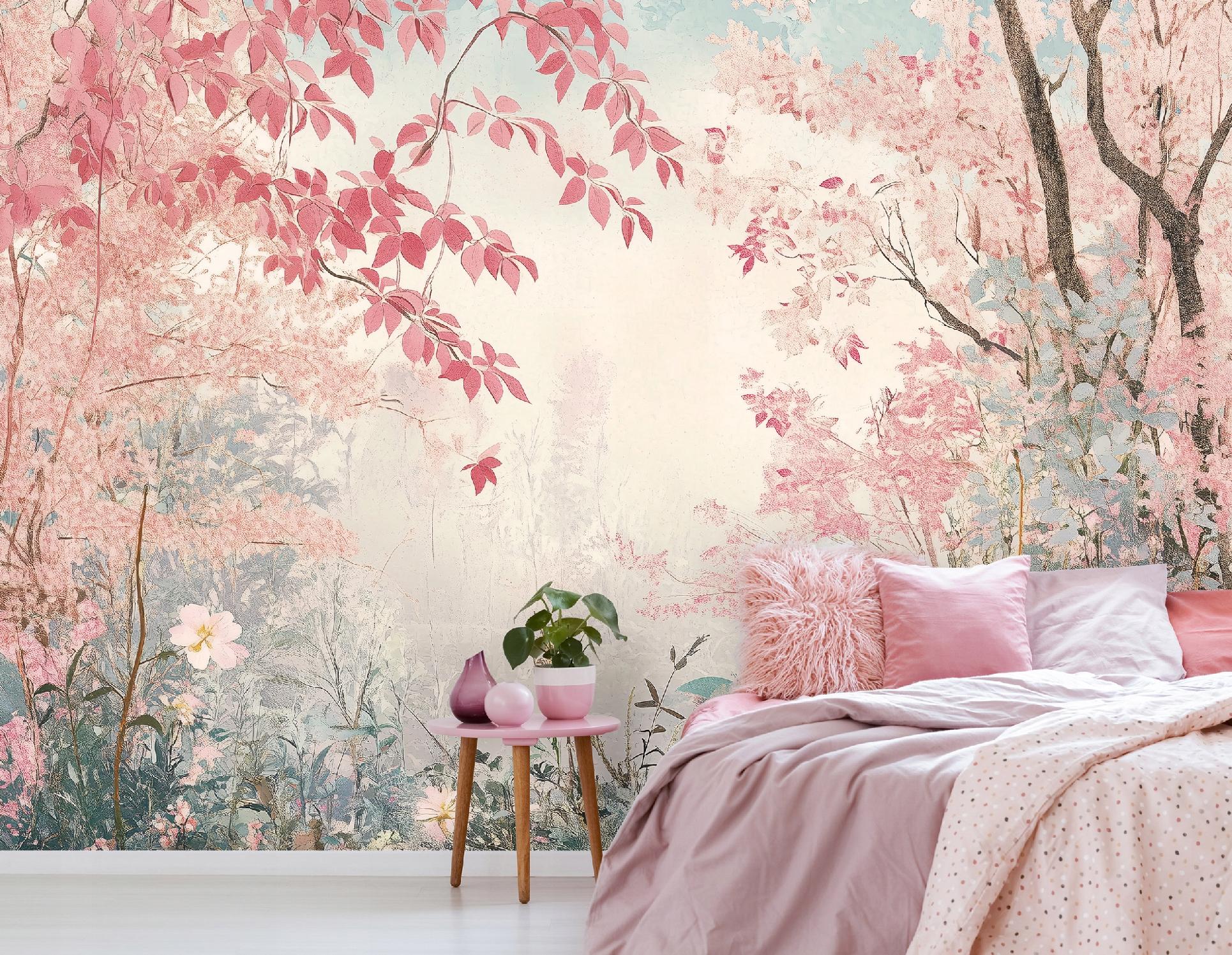 Papel pintado infantil Bosque panorámico 350x250 cm - Pegamento incluido - Habitación infantil - Papel pintado moderno XXL - 2