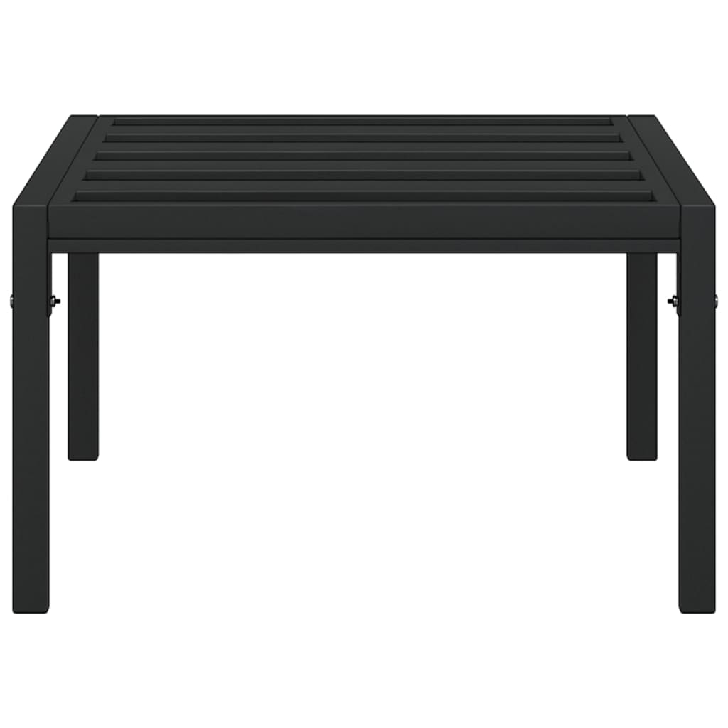 Table basse de jardin noir 60x60x35 cm acier vidaXL - 8