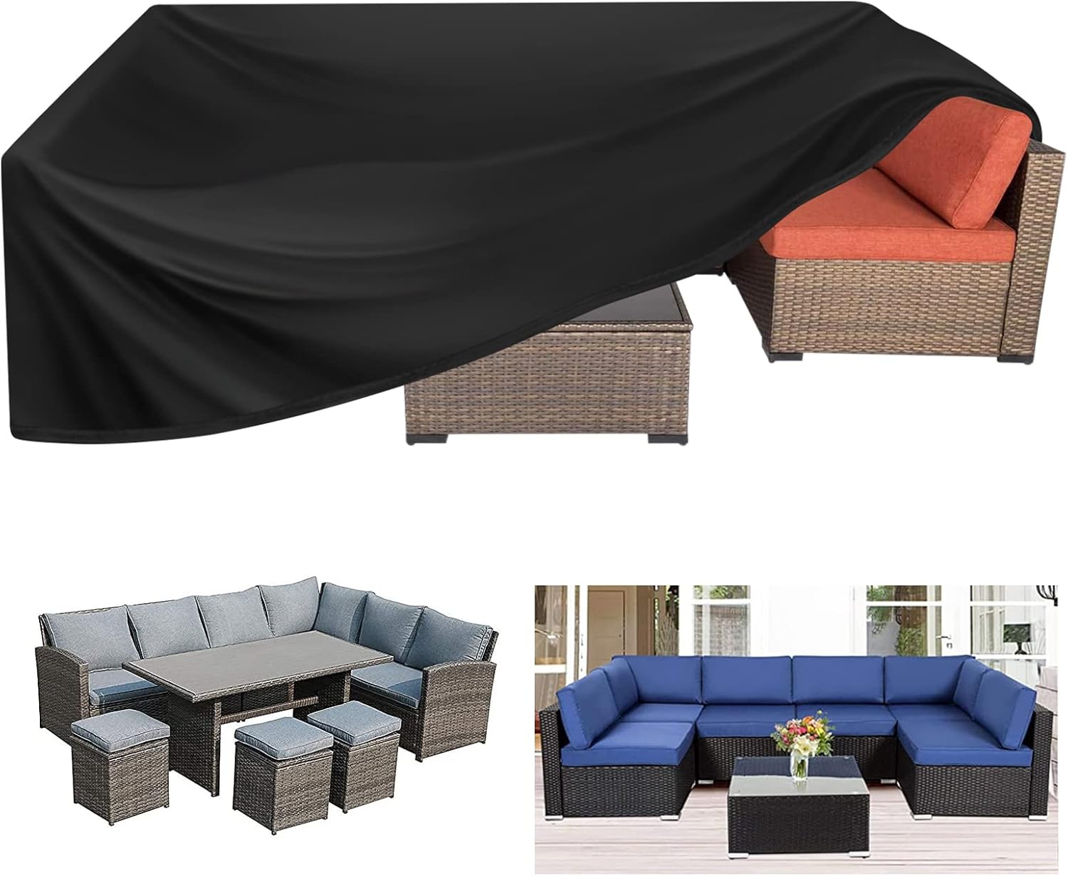 Housse De Protection Housse De Meuble, 420D Bache Salon De Jardin, Housse De Table Extérieur Bâche De Protection Étanche Tissu Oxford Imperméable | Leroy Merlin