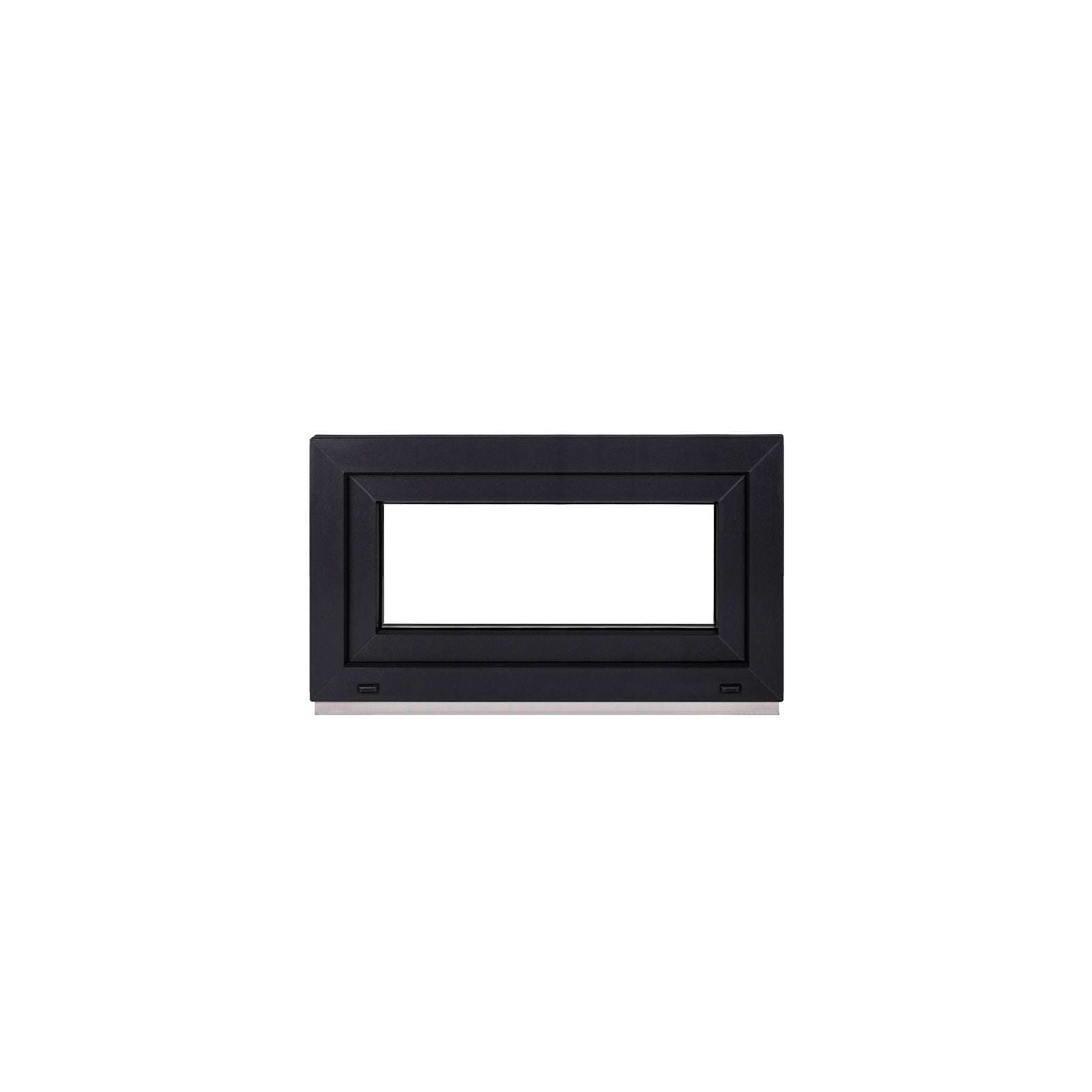 Fenêtre PVC Anthracite 80 x 40 cm (800 x 400 mm), pour Soussol, Triple — free download