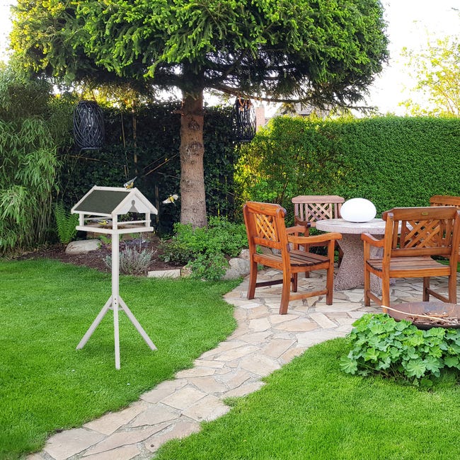 Mangiatoia Per Scoiattoli Relaxdays - In Legno Di Abete, 17.5x12x25cm, Con Finestra, Da Terra - Foto 14