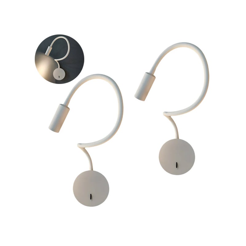 2 x Kinkiet LED USB - Ciepłe światło 3W, regulacja kąta 360° - Wewnętrzna lampka nocna do salonu, przedpokoju, sypialni - Łatwa instalacja