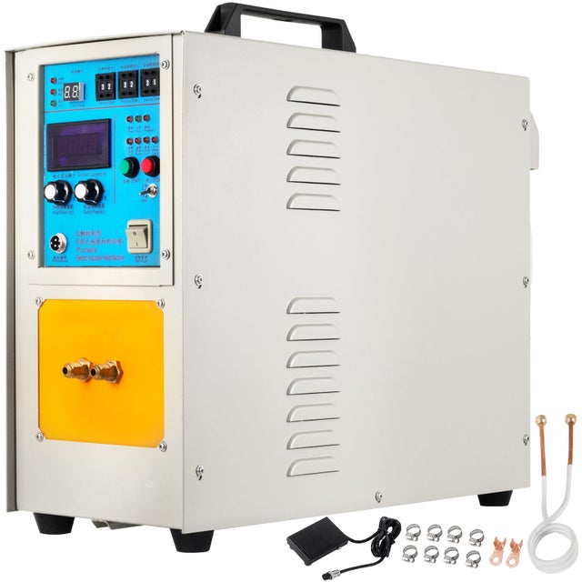 VEVOR 15Kw Riscaldatore a induzione ad alta frequenza 30-100Khz Forno di fusione Lh-15A 230V Sistema di forno di riscaldamento