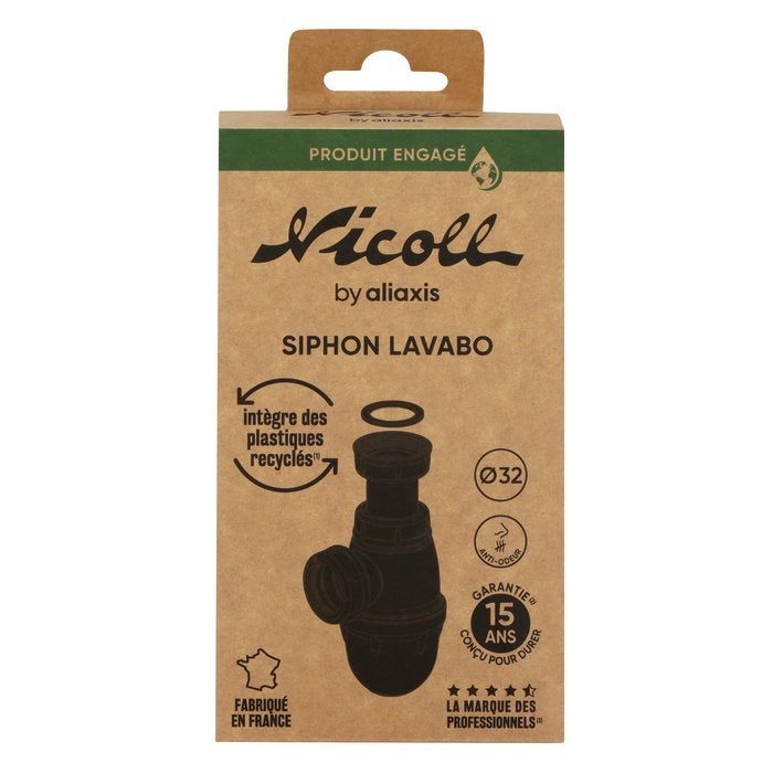 Siphon bouteille - NICOLL - Polypropylène recyclé - F1'1/4 - 3