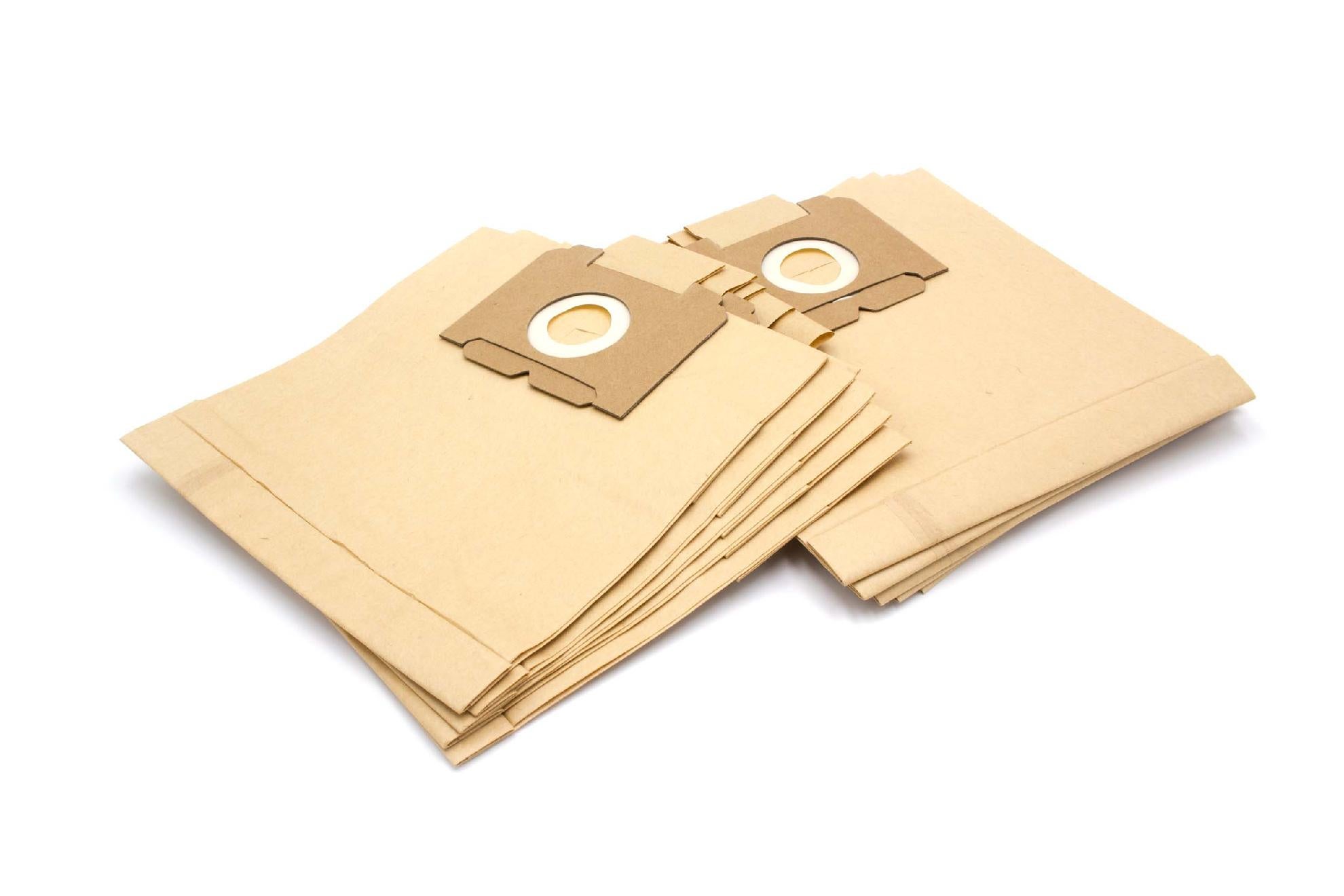 vhbw 10x Sacs compatible avec Progress Diamant D 75(x), D 750(x) - 759(x), D 800 aspirateur - papier, 26cm x 22cm, couleur sable - 3