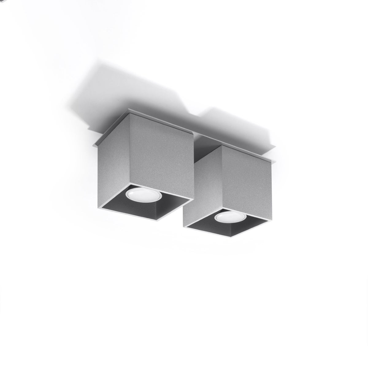 Plafon QUADX 2 szary LED 4000K - 26x11x12cm Sollux