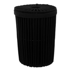 5Five Poubelle Noire 36,5L - Poubelle Design Moderne Avec Roues Pour Cuisine Et Salle De Bain