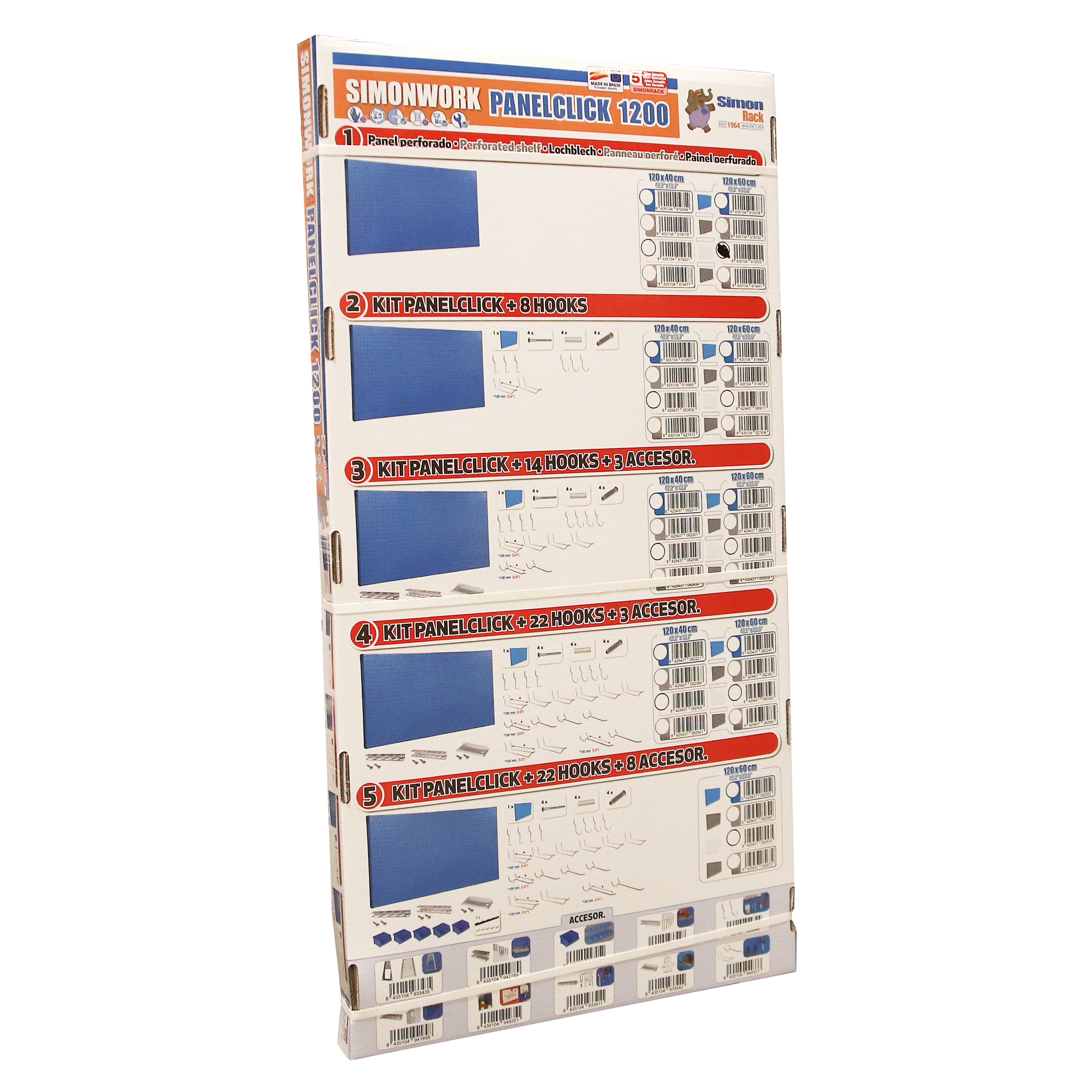 Painel perfurado SIMONWORK para ferramentas (60x120x3,5cm) ANTRACITE - 2