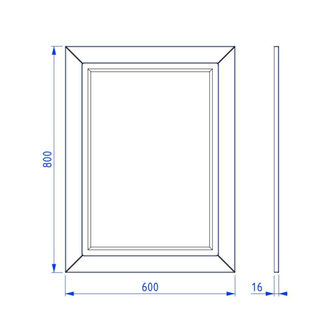 Lustro łazienkowe CHIC 60x80 cm czarne półmat/złote - 3