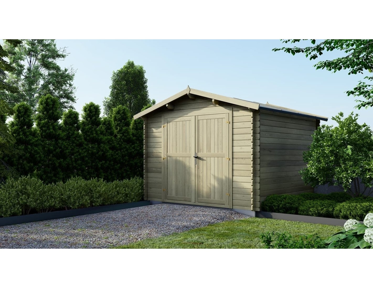 Domek ogrodowy ALTANKA 9 m2 - 3x3 m - 28 mm, drewniany, impregnowany, DOM458, 1szt.