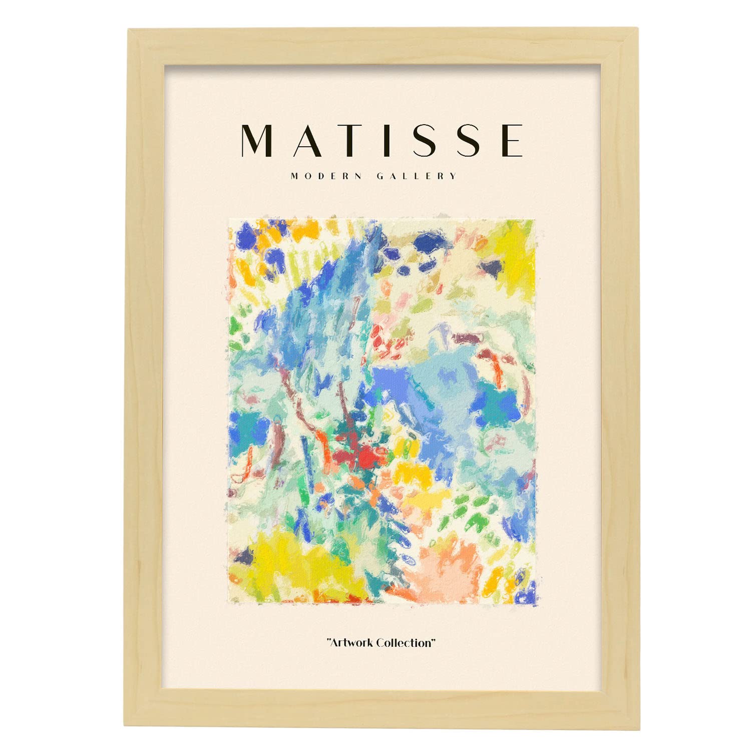 Nacnic póster de colección matisse fauvismo 53 ilustraciones en estilo exhibición de arte a todo color para la tamaño a3 con marco color madera