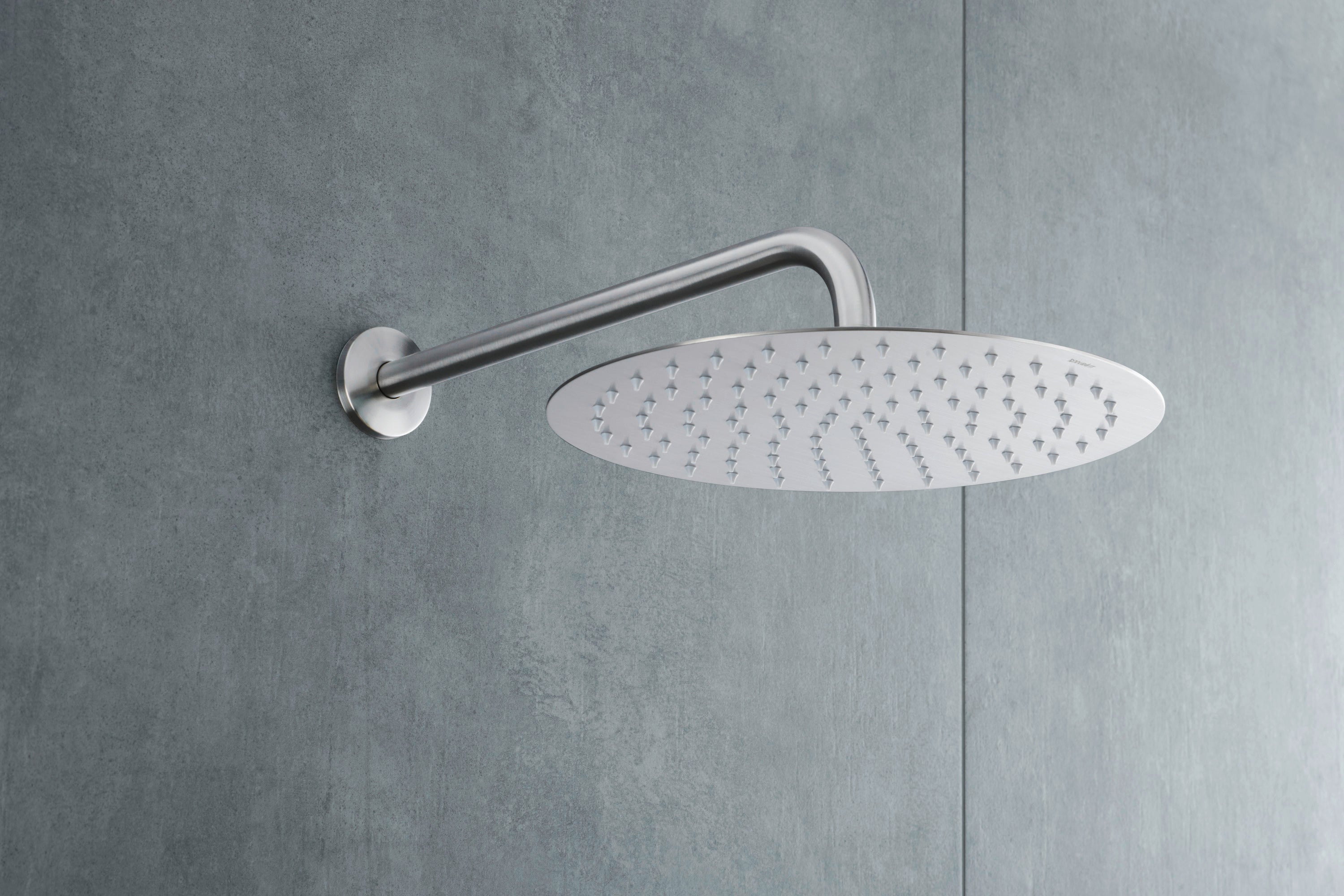 Duravit Uniwersalne ramię prysznicowe mosiądz mocowanie do ściany - długość 41 cm szczotkowana stal nierdzewna