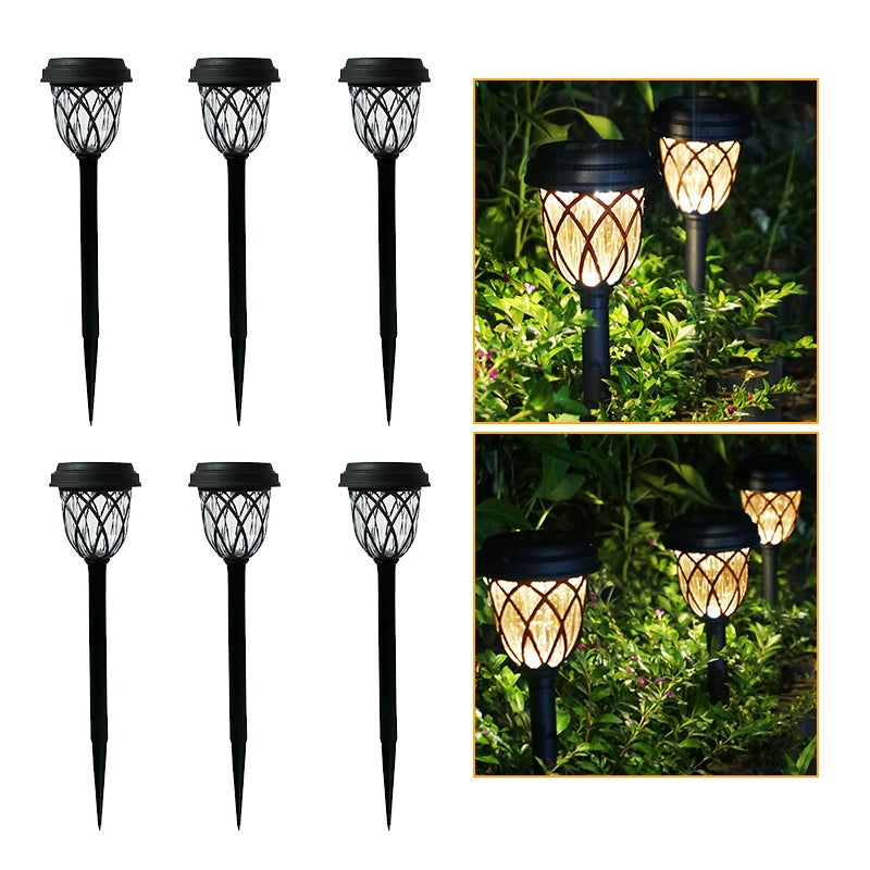 Zewnętrzne lampy solarne do ogrodu, dekoracyjne lampki LED do ogrodu, ciepłe światło, 6 sztuk