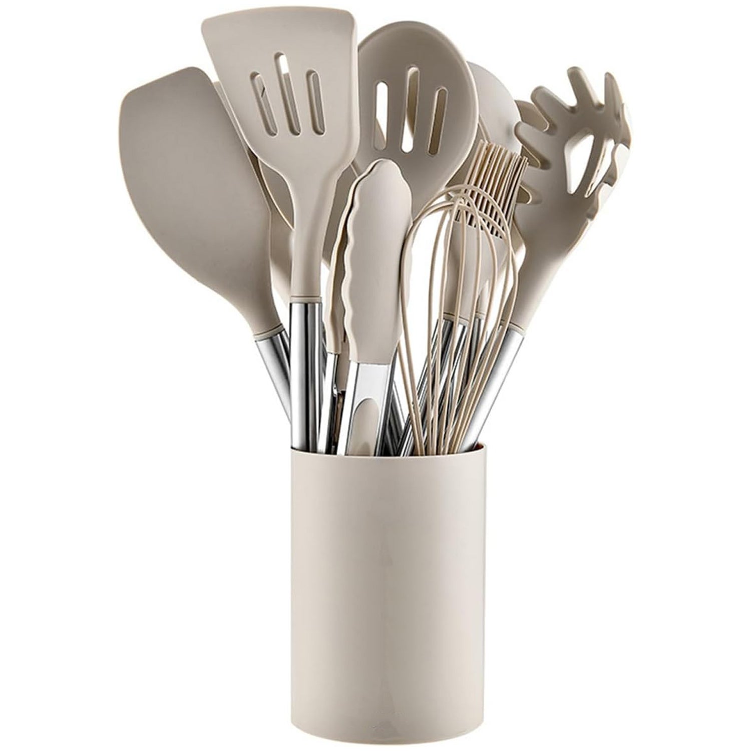 Set Da Cucina In Silicone 12 Pezzi - Antigraffio, Resistente Al Calore (200°C), Lavabile In Lavastoviglie - Con Supporto E Confezione Regalo - 2