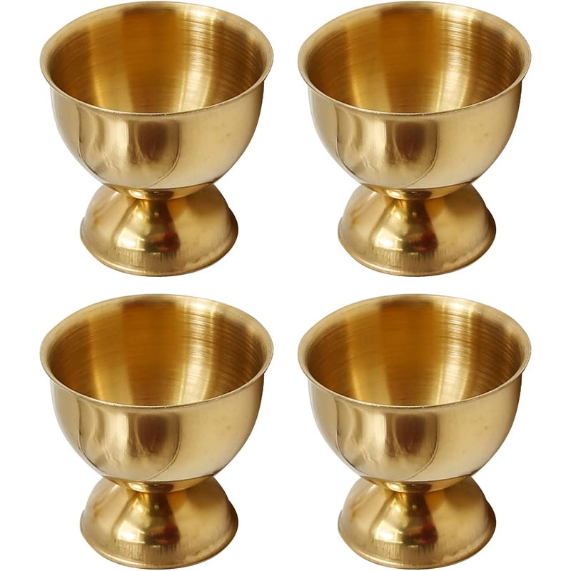 Kieliszek do jajka - Kieliszki do jajka - Stal nierdzewna - 4 sztuki - Złoty