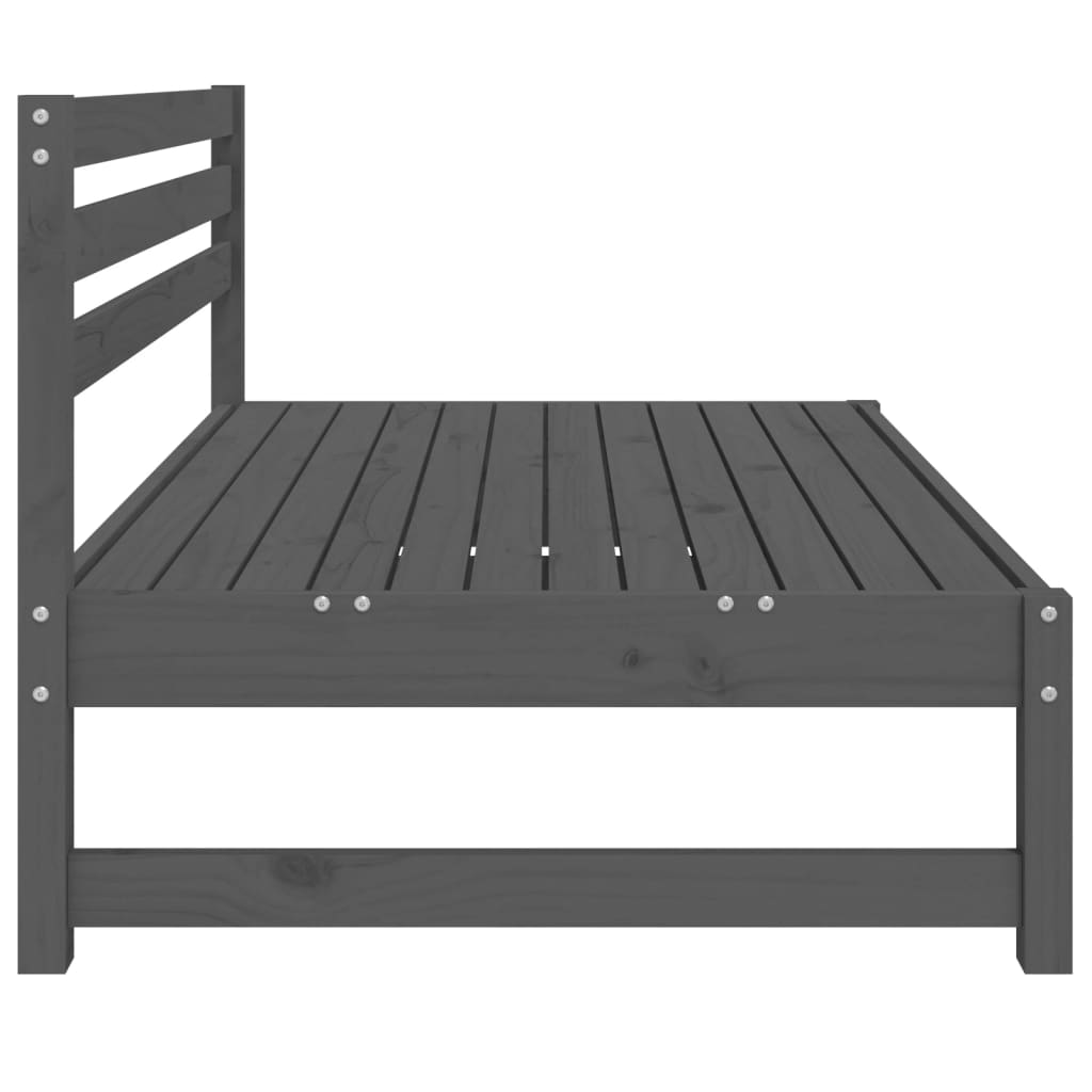 Canapé central de jardin gris 120x80 cm bois de pin massif vidaXL - 4