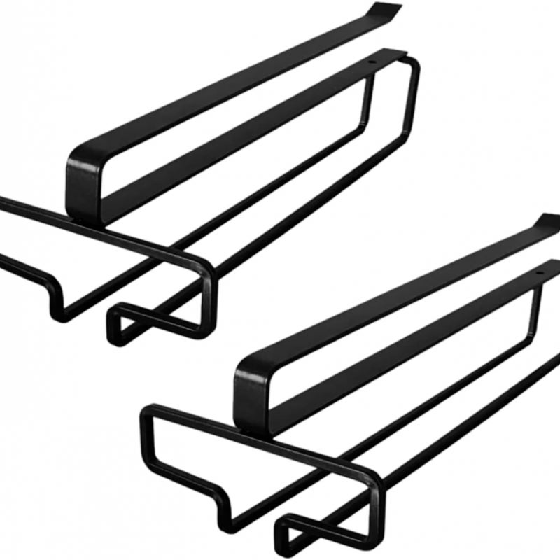 Uchwyty na szklanki, 2 sztuki Wiszący stojak na szklanki Wiszący uchwyt na szklanki Wiszący uchwyt na szklanki Bez wiercenia