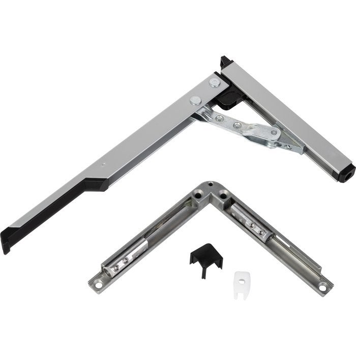 Boîte de base ferme-imposte en applique OL90/95 GEZE - EV1 - Argent - (Poignée + Renvoi 90°) - 30611 - 2