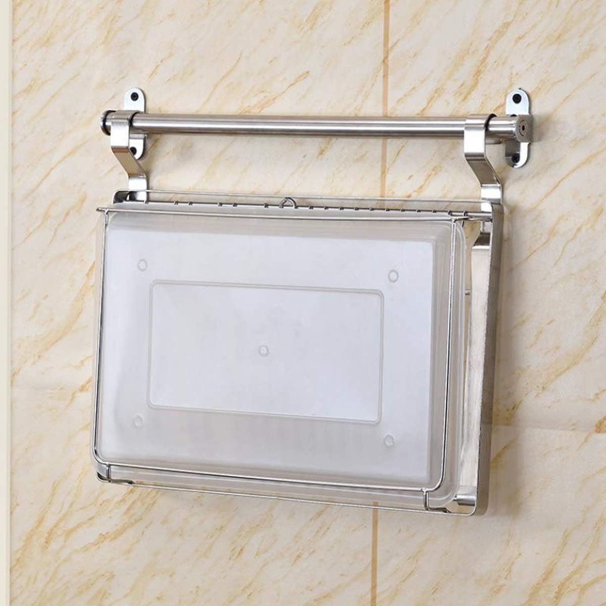Égouttoir à Vaisselle Pliable Mural en Acier Inoxydable - 4