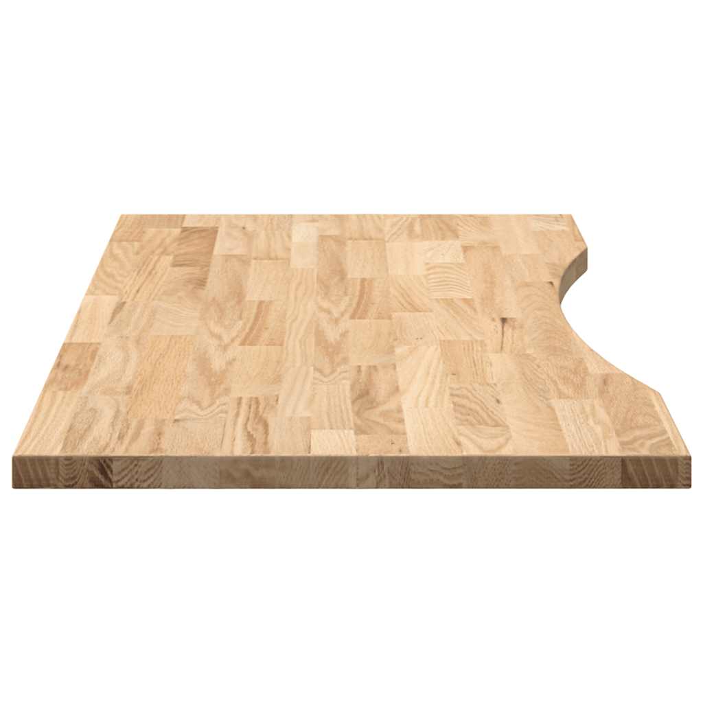 Dessus de bureau non traité en bois massif de chêne rectangulaire - 6