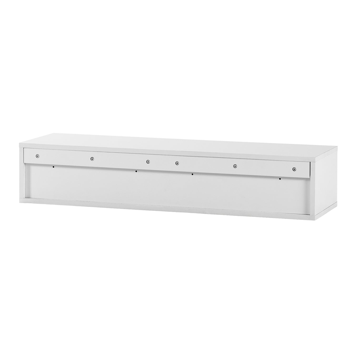 Table console flottante Auri 2 tiroirs couleur Blanc - 6