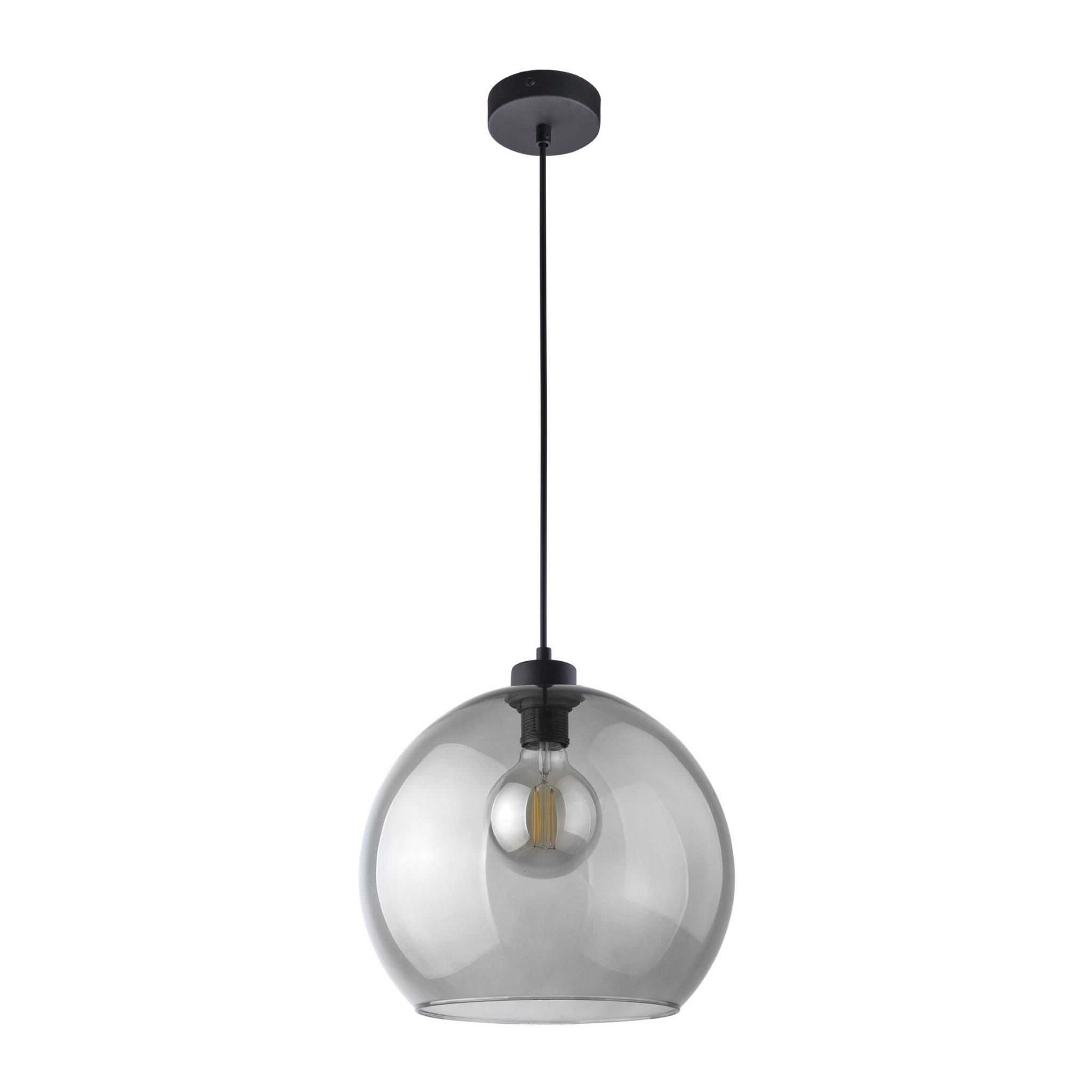 Lampa sufitowa wisząca Cubus czarno-przezroczysta 1xE27x15W wym: 175 x 30 x 30 cm szkło TK Lighting
