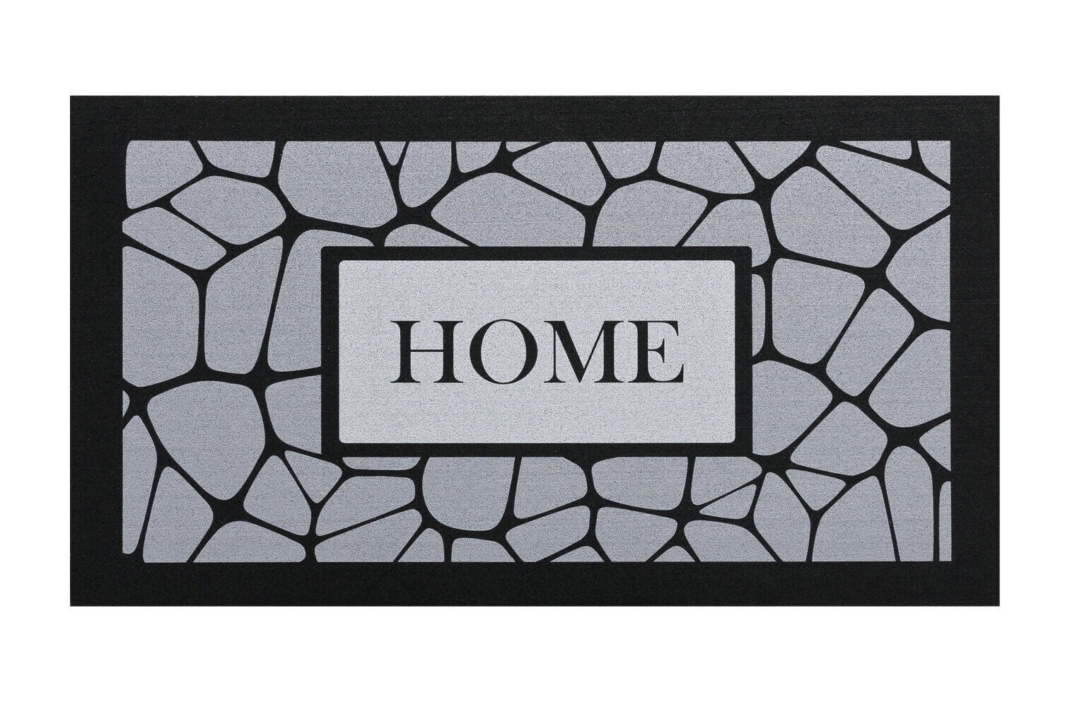 Felpudo de goma reciclado 40x70 cm sostenible antideslizante entrada casa rectangular dib_o