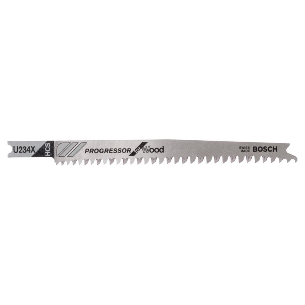 Bosch U 234 X Lames Scie Sauteuse Progressor Bois - Lot De 3 - 117 Mm