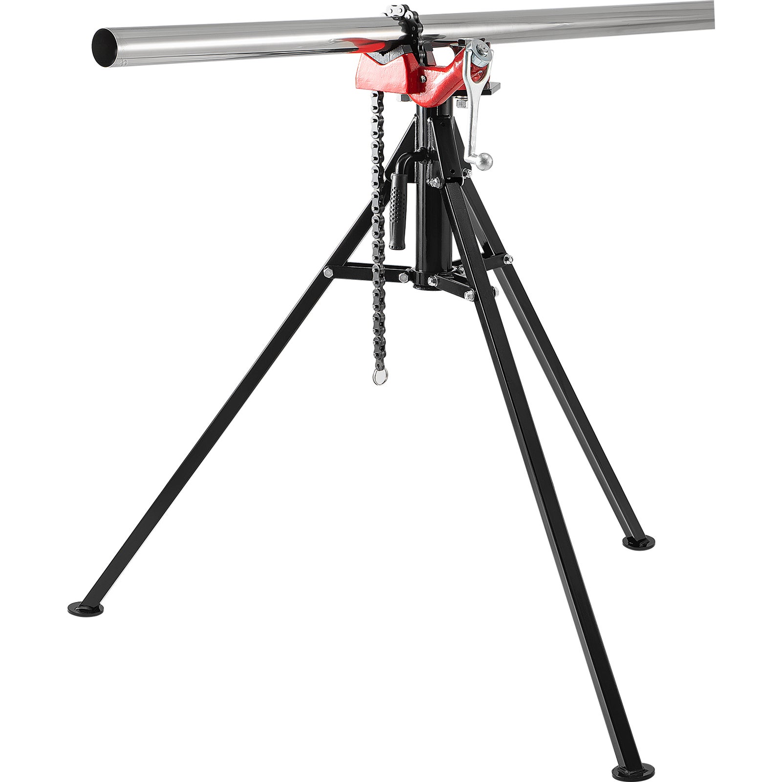 Morsa de Corrente com Tripé VEVOR para Tubos 3,2–127 mm – Bancada Dobrável com Morsa Articulada 67 cm, Altura Ajustável 91,7–108,5 cm - 8