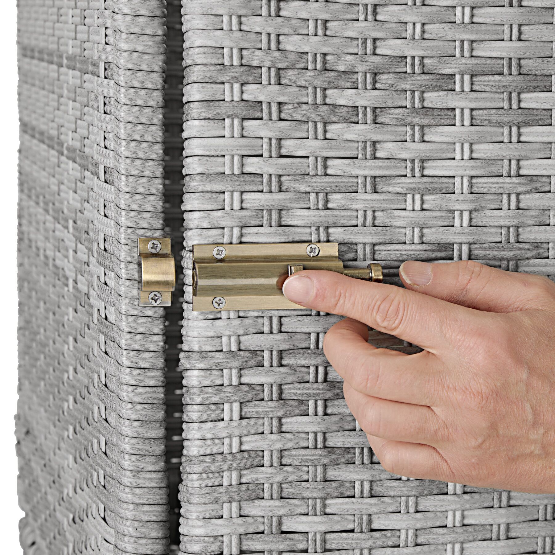 Lot de 2 bains de soleil en résine tressée et aluminium avec housse de protection TECTAKE - 4