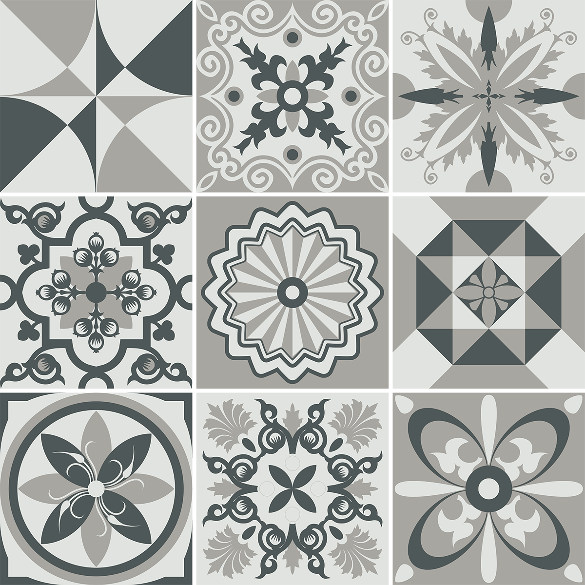 9 adesivi piastrelle di cemento azulejos emilio - Sticker adesivo - adesivi murali - 9stickers10x10cm - 2