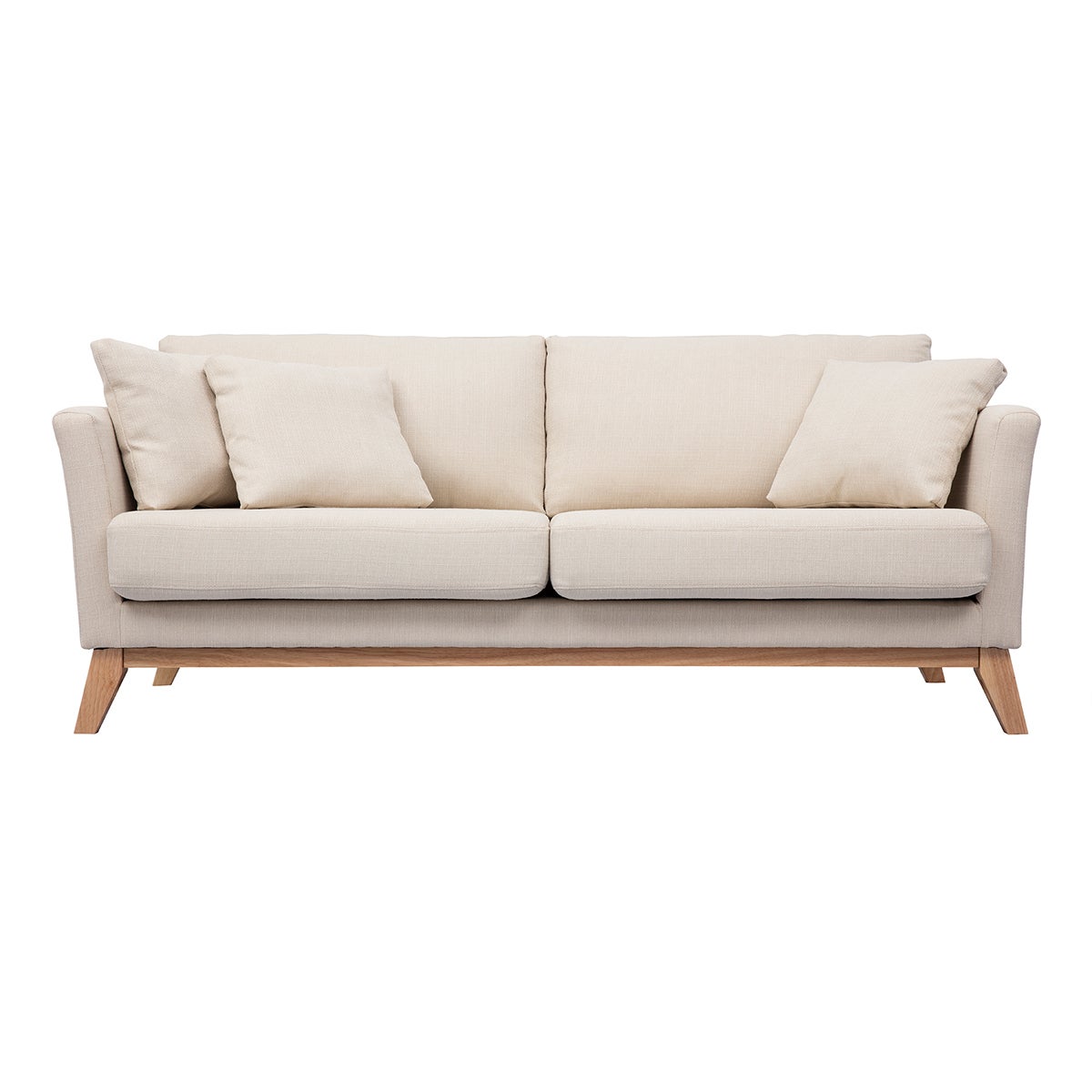 Canapé 3 Places Scandinave Miliboo – Vert, Tissu Déhoussable – Excellent état