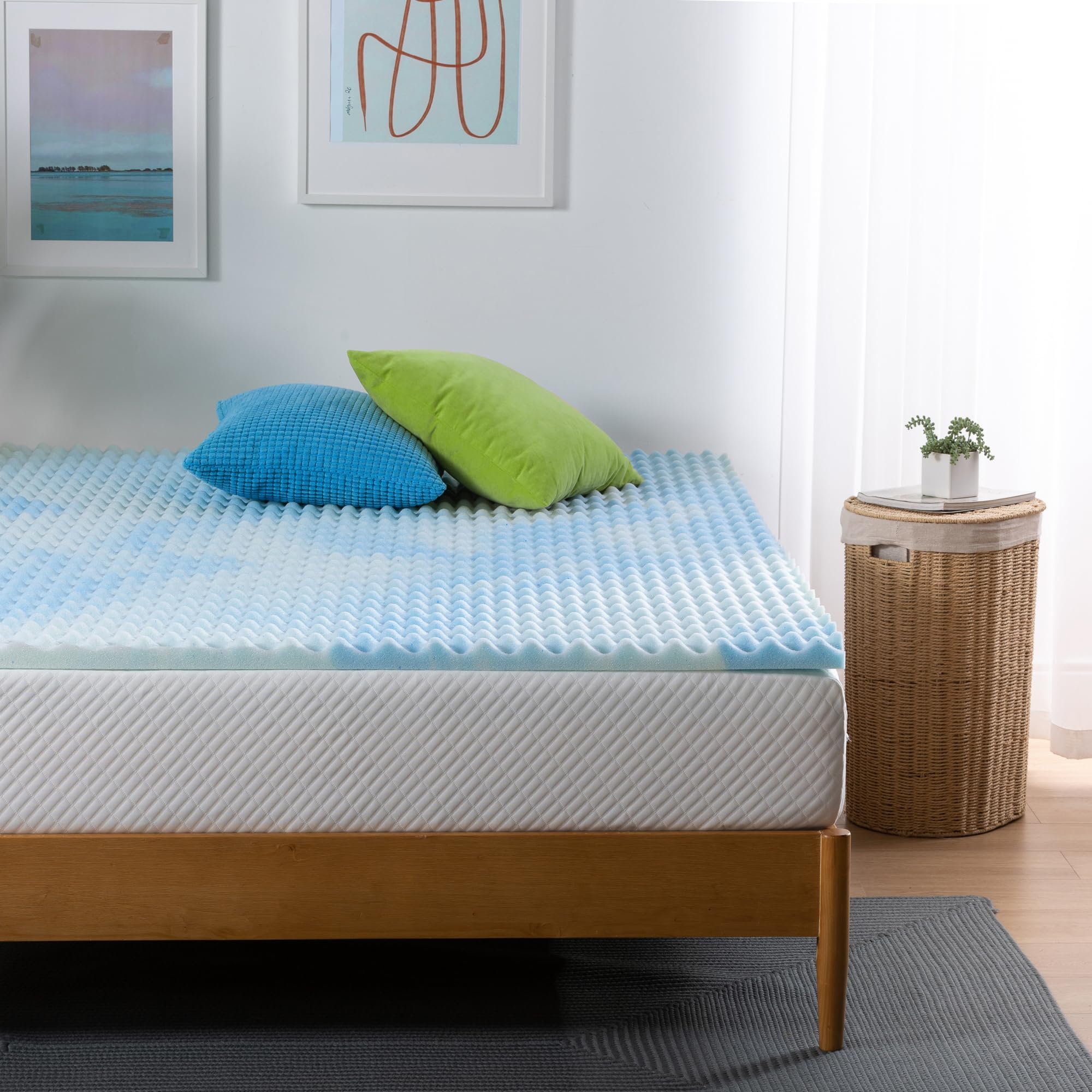 Coprimaterasso 90x190 Cm Con Gonna Elastica 360° – Topper Trapuntato In Microfibra – Alto 38 Cm – Traspirante E Morbido - 4