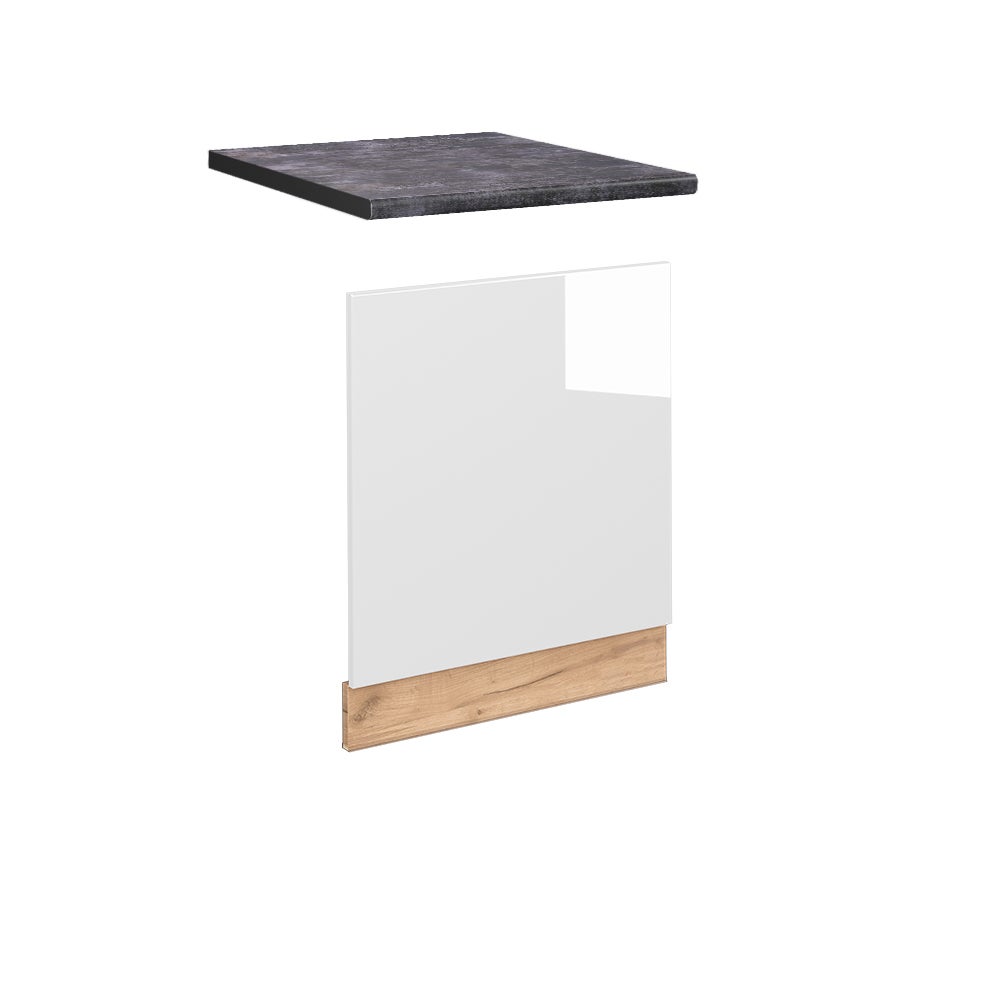 Vicco Panel przedni Fame-Line, Biały wysoki połysk, 60 cm , BP Antracyt