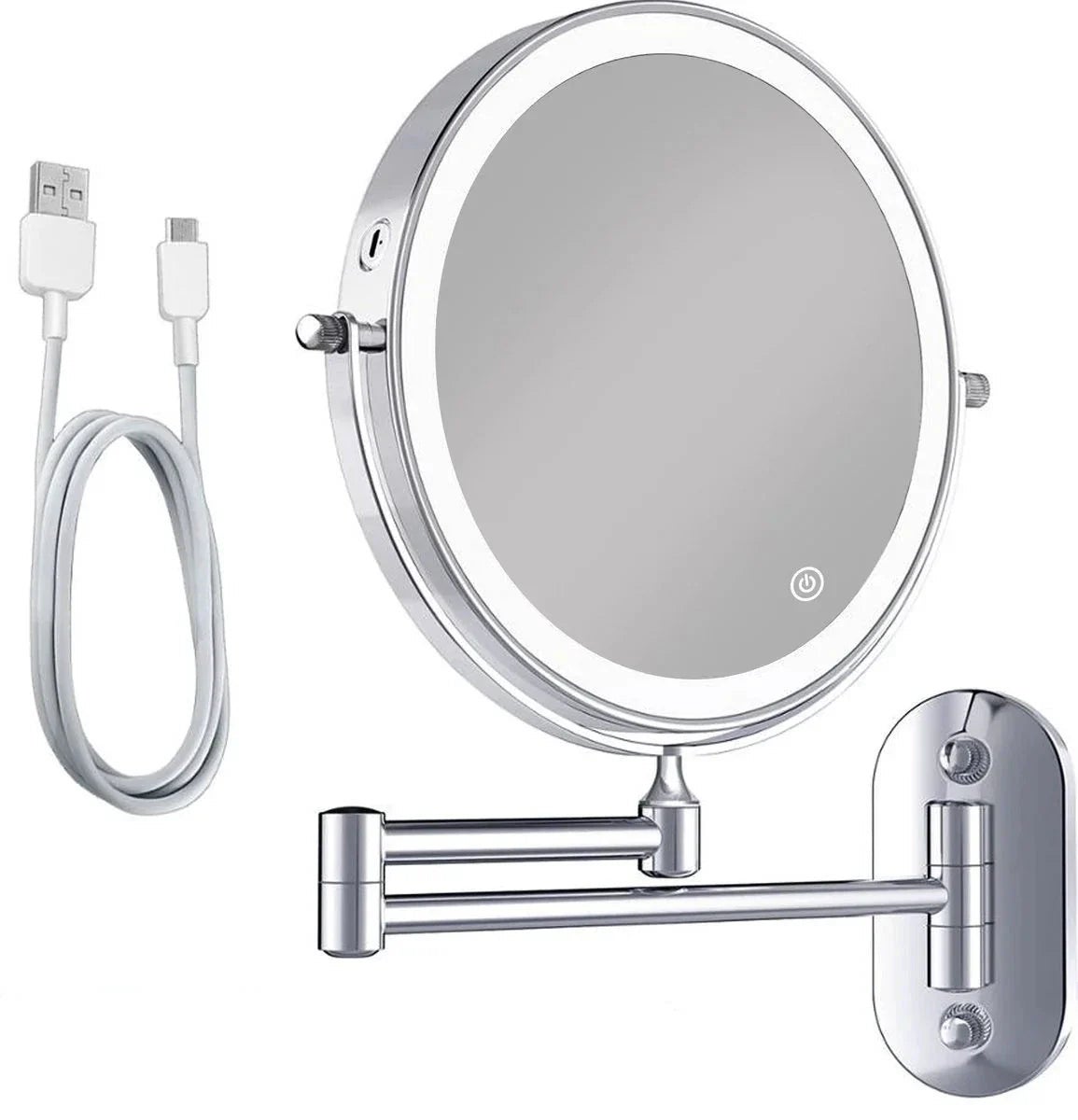 Specchio Da Trucco Grande COOLJEEN - 80 X 60 Cm - Rettangolare, Moderno, Con Telaio In Ferro Nero E Filo Per Sospensione - 3