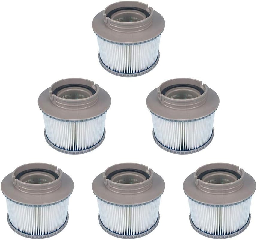 Filtr basenowy, zestaw 6 filtrów zamiennych do MSPA FD2089, pompa filtrująca, do istniejących spa MSPA
