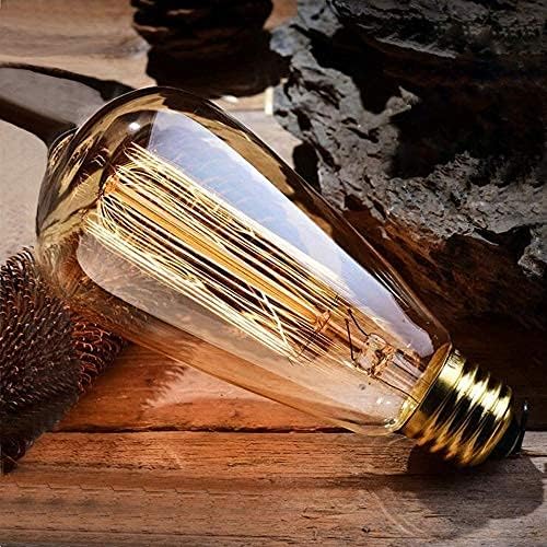 Ampoule à incandescence vintage Edison E27 à filament 40 W ST64, style industriel rétro, blanc chaud, décorative, lot de 3 - 2