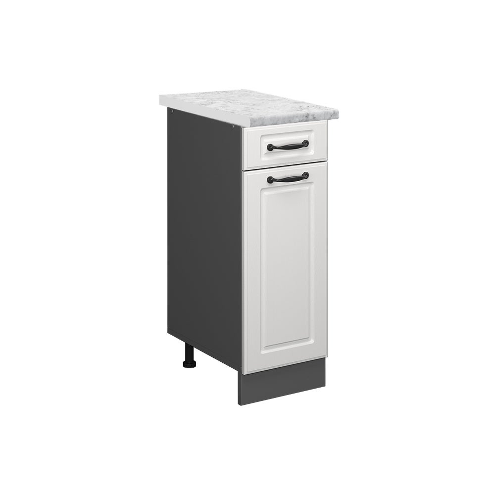 Vicco Szafka dolna do kuchni R-Line, Biały domek wiejski, 30 cm BR Marmur