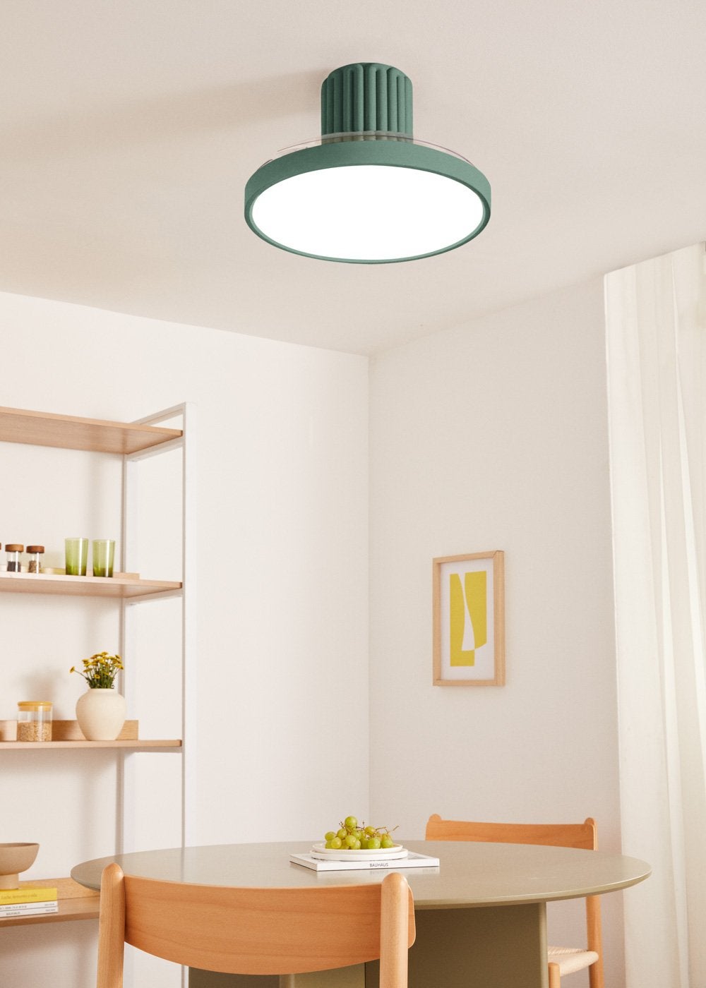CREATE - WIND CLEAR SCULPT - Cichy wentylator sufitowy 40 W Ø114 cm chowane łopatki z oświetleniem LED -