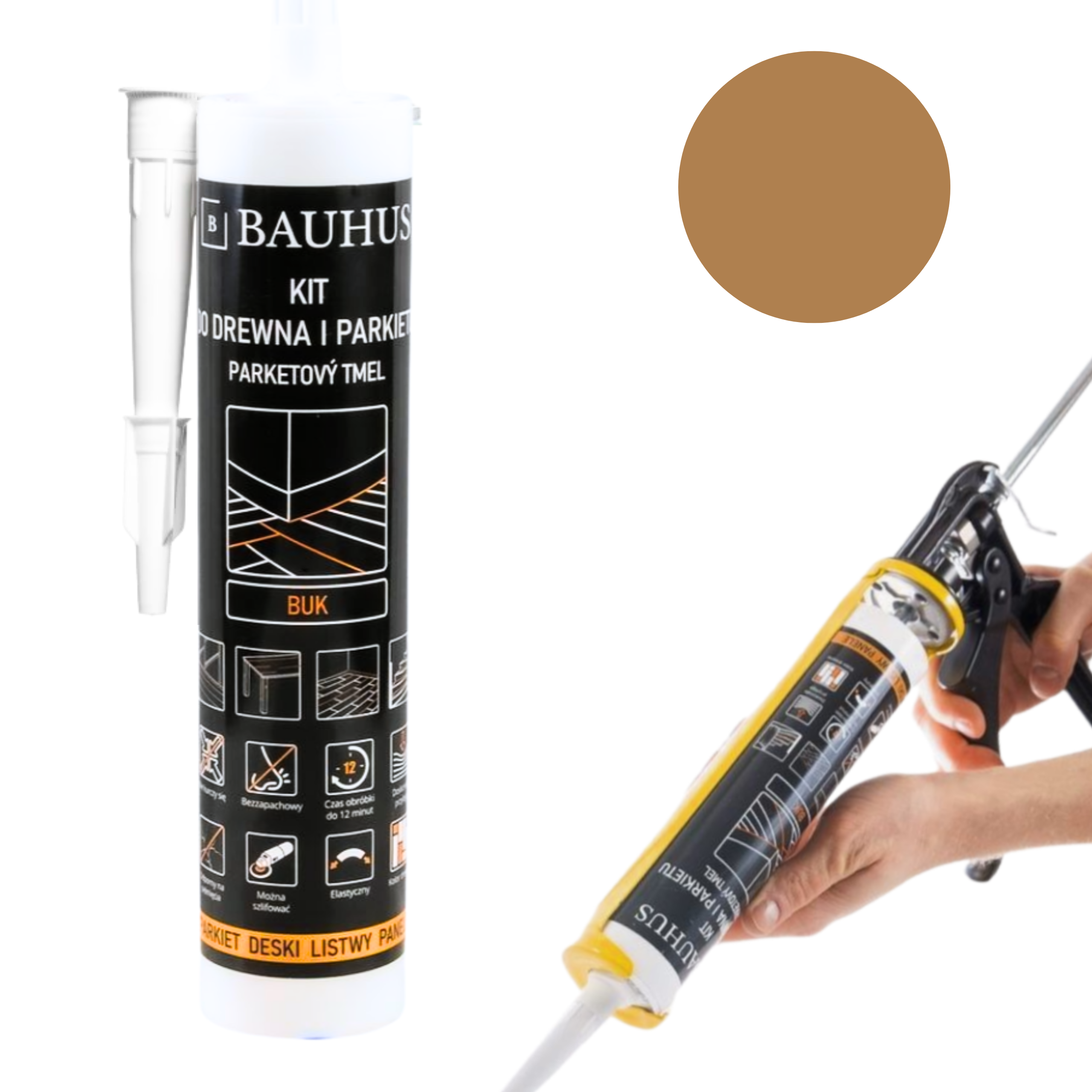 Kit do parkietu i paneli Bauhus kolor buk 280 ml