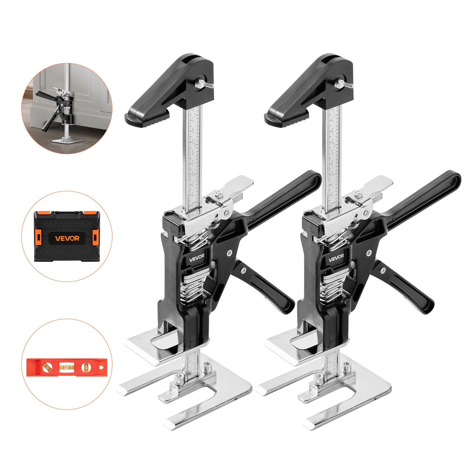 Podnośnik ramieniowy VEVOR oszczędzający pracę 2 szt. 200 kg 2 tryby 165 mm czarny