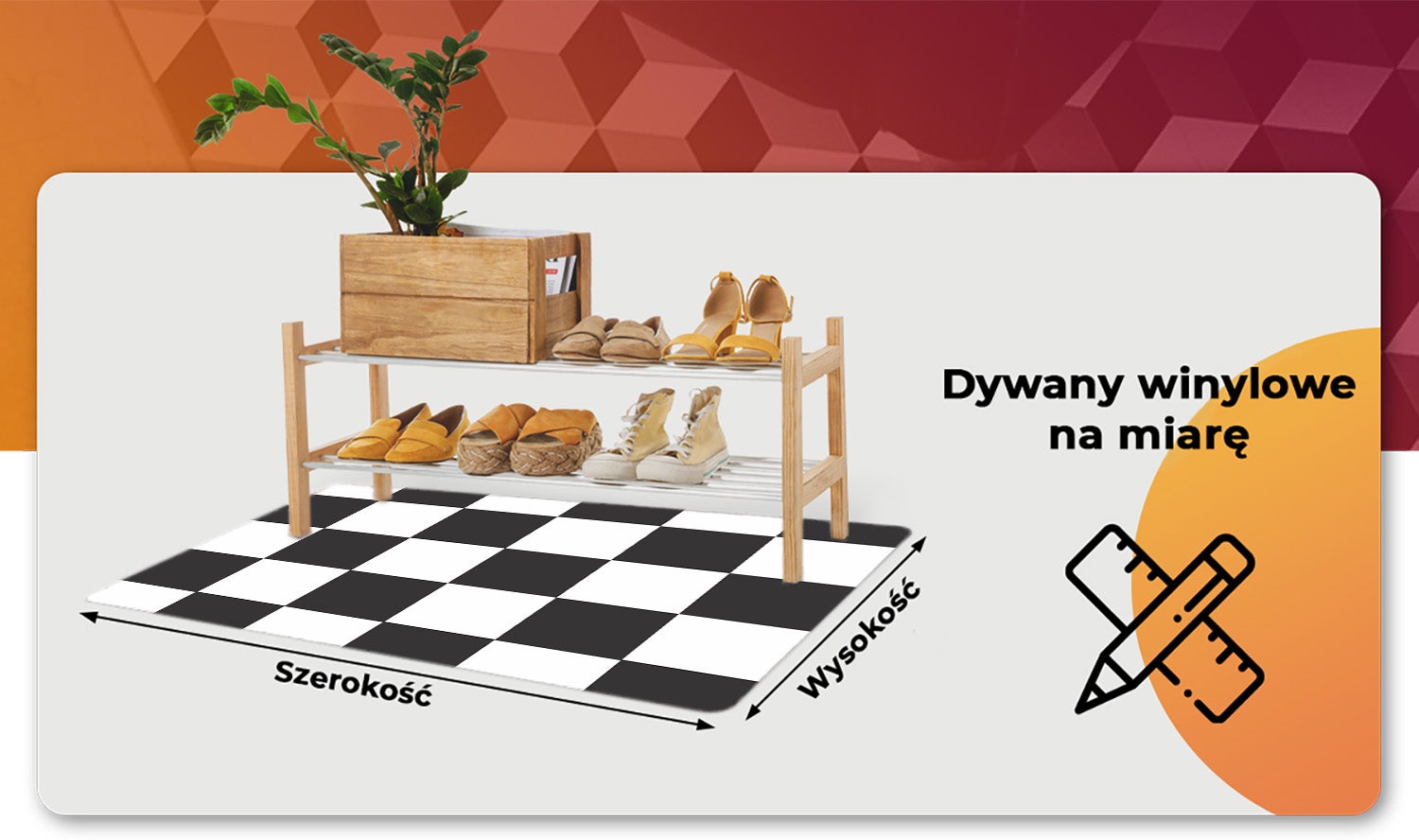 Mata winylowa szachownica kontrast, dywan winylowy do salonu geometryczny 100x150 cm – Tulup - 5