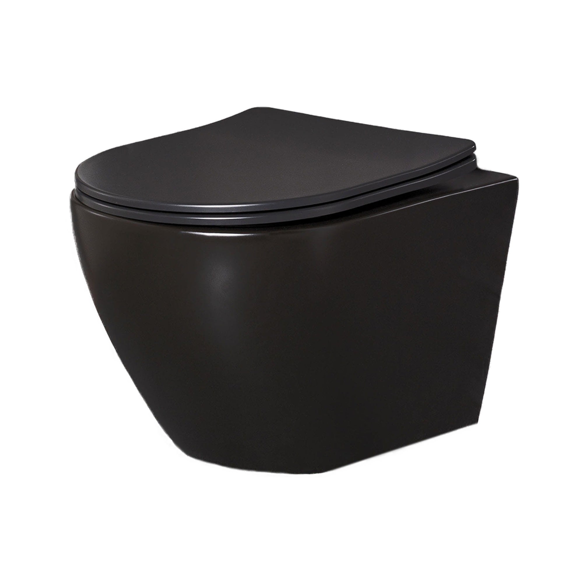 Pack WC GEBERIT bâti-support Duofix + WC Slim Soft-Close ROLO noir + tapis d'isolation phonique + plaque noir - 2
