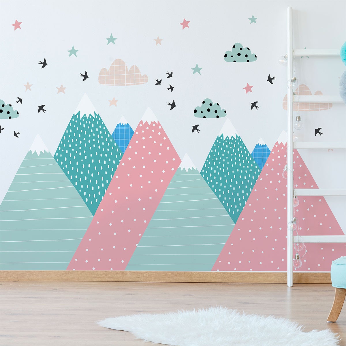Adesivo bambino di montagna scandinavo vineka - Sticker adesivo - adesivi murali - 70x105cm - 5